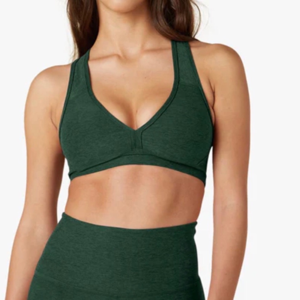 Beyond Yoga‎ Women’s Lift Your Spirits Sports Bra in Green Size L